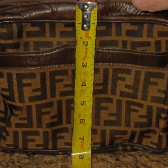 Fendi  Authentic Zucca  Vintage Canvas Shoulder Bag with COA & Dustbag - Picture 5 of 15